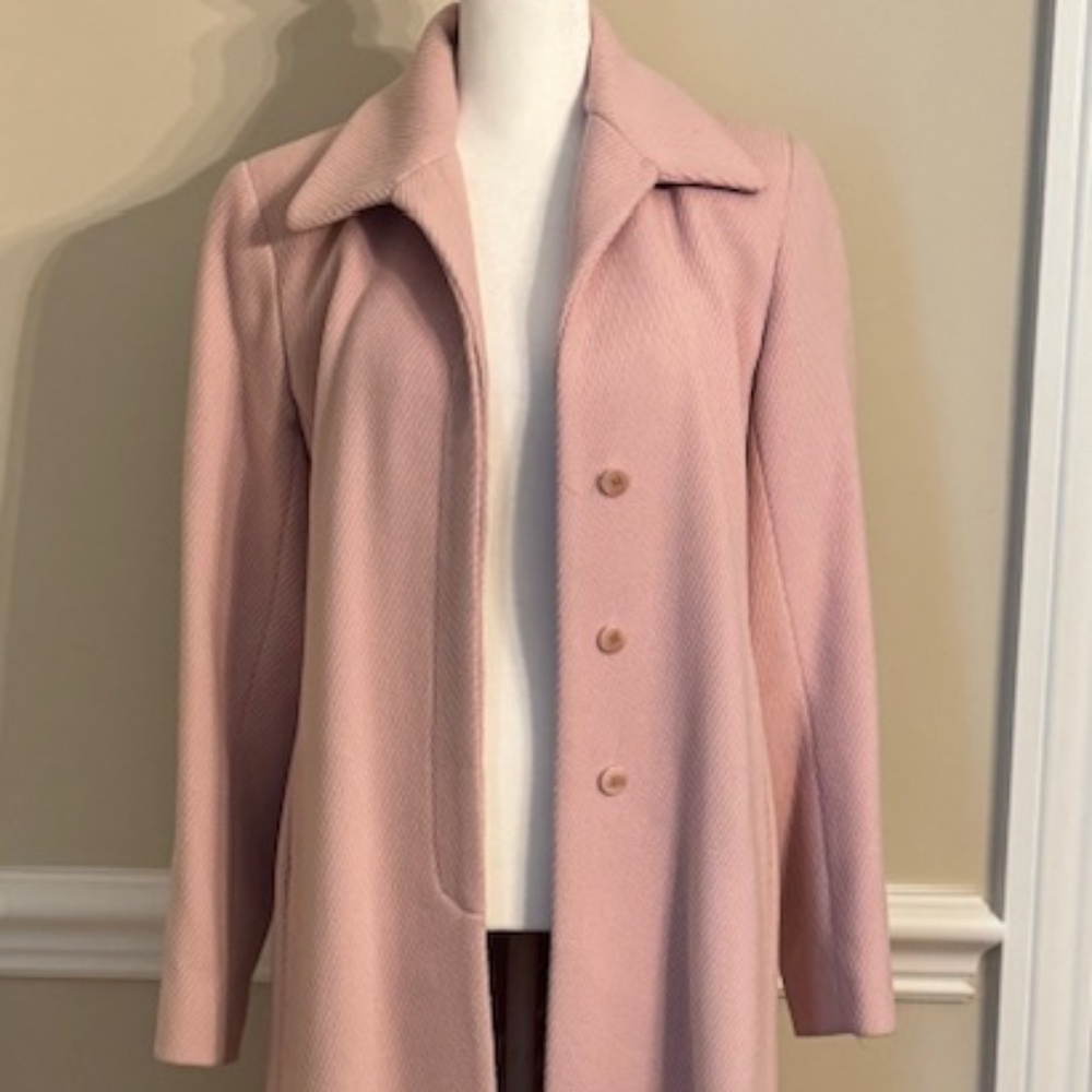 Talbot Soft Pink Long Wool Blend Coat- Like New